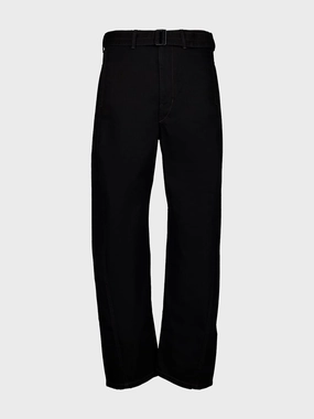 Black Twisted Belted Pants Bottoms Mens - cheap mens shorts online
