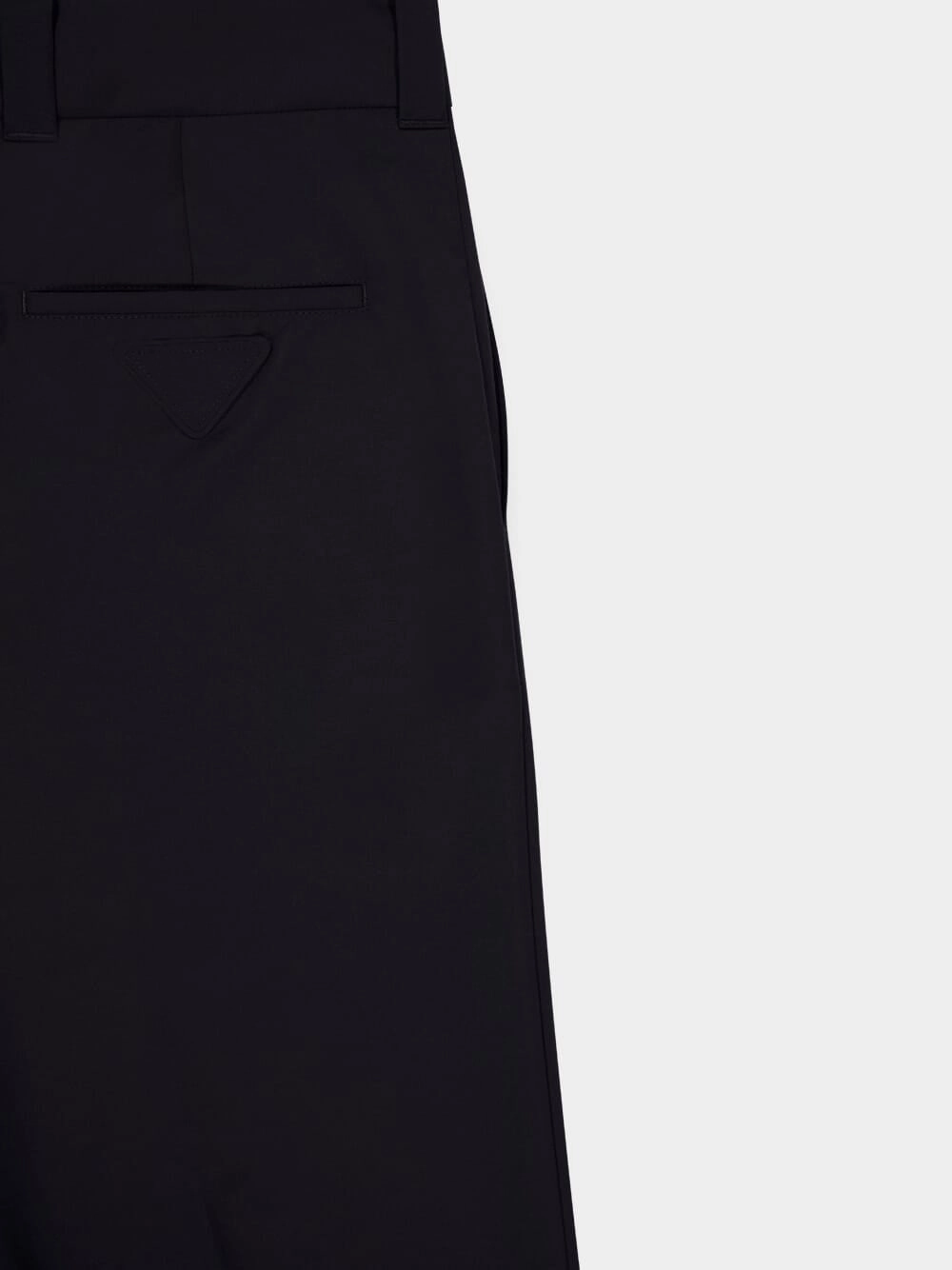 Black Wool Blend Trousers