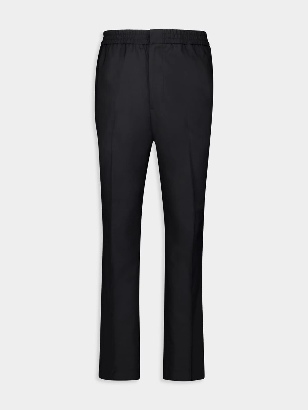 Black Wool Elasticated Waist Trousers Bottoms Mens - cheap mens shorts online