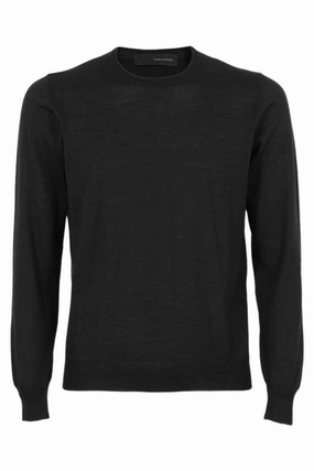 Black Wool-Silk Sweater designer sweaters outlet