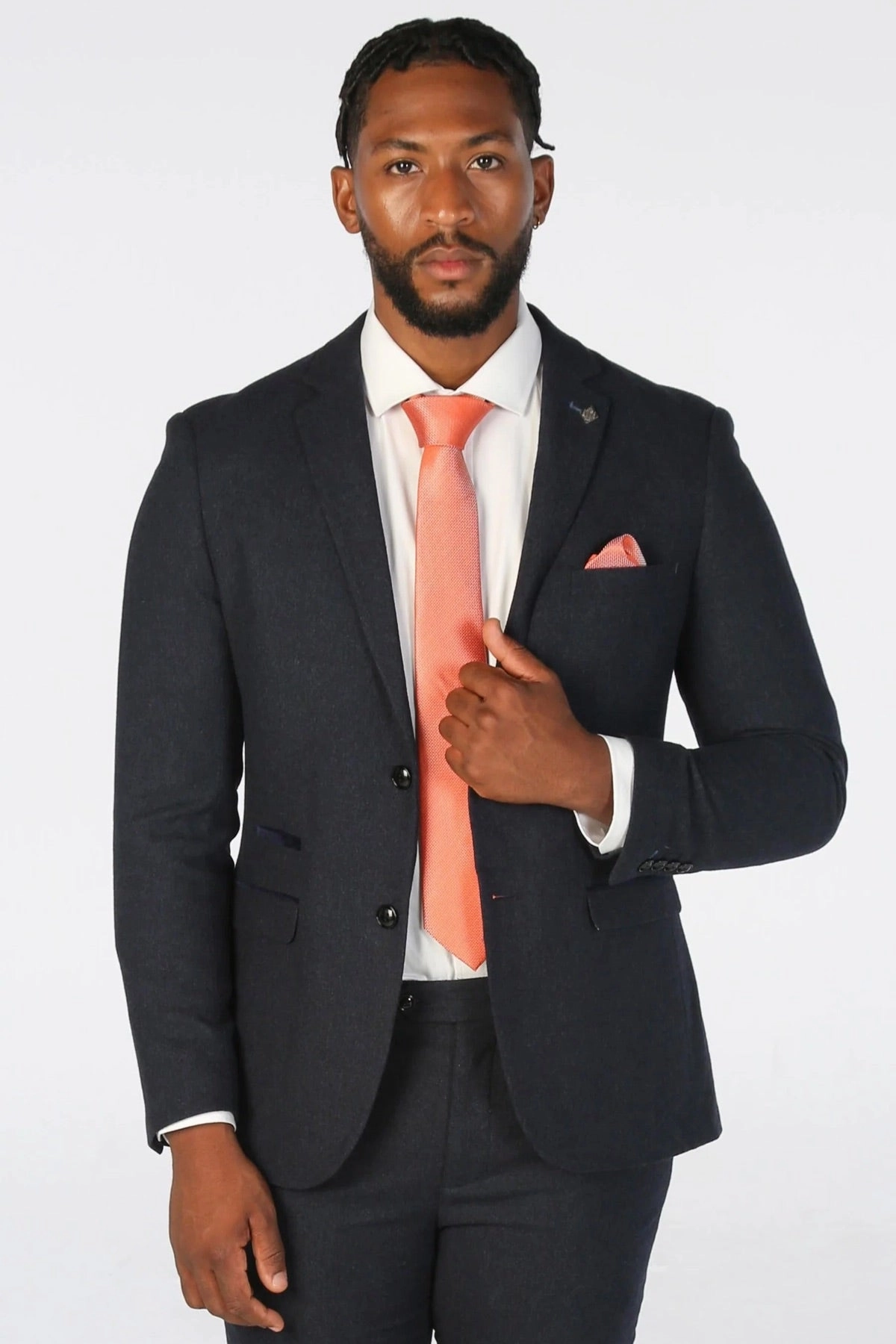 Blazer Wool Blend Tweed Sport Coat Tailored Fit