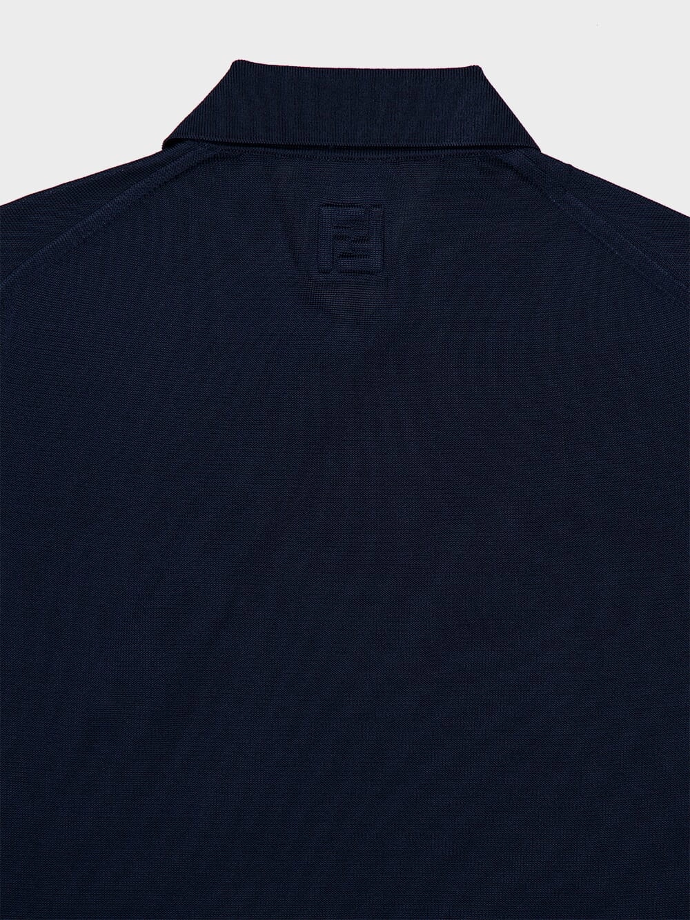 Blue Asymmetric Button Polo Shirt