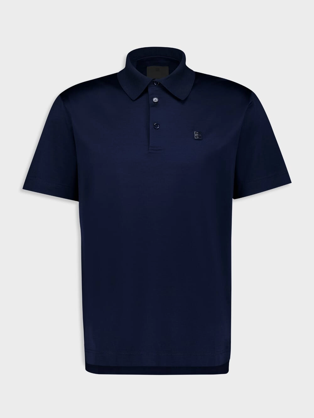 Blue Cotton Polo Tops Mens - men's t-shirts outlet