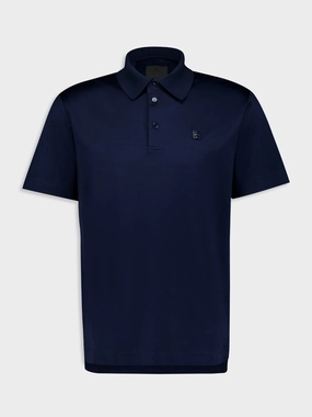 Blue Cotton Polo Tops Mens - men's t-shirts outlet