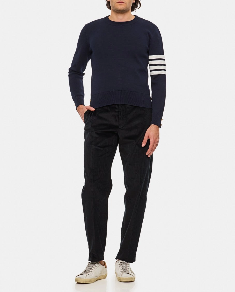 Blue Crew Neck Pullover Bar