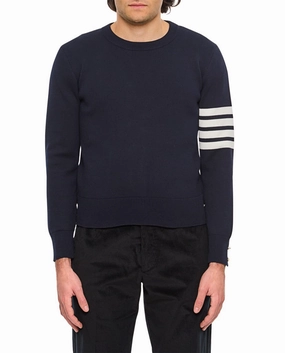 Blue Crew Neck Pullover Bar designer sweaters outlet