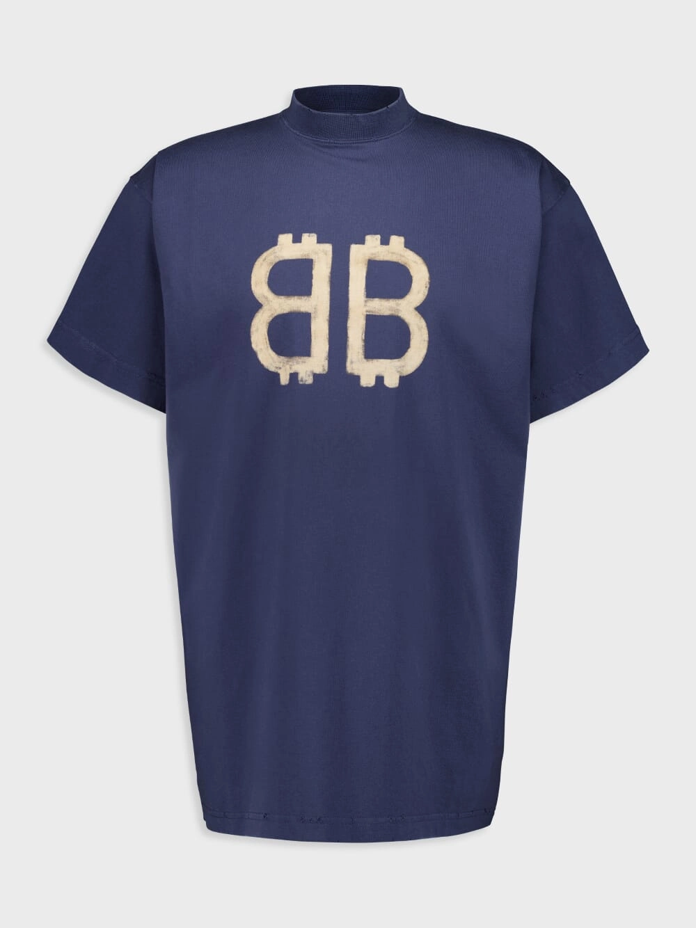 Blue Crypto Oversized T-Shirt Tops Mens - flannel shirts