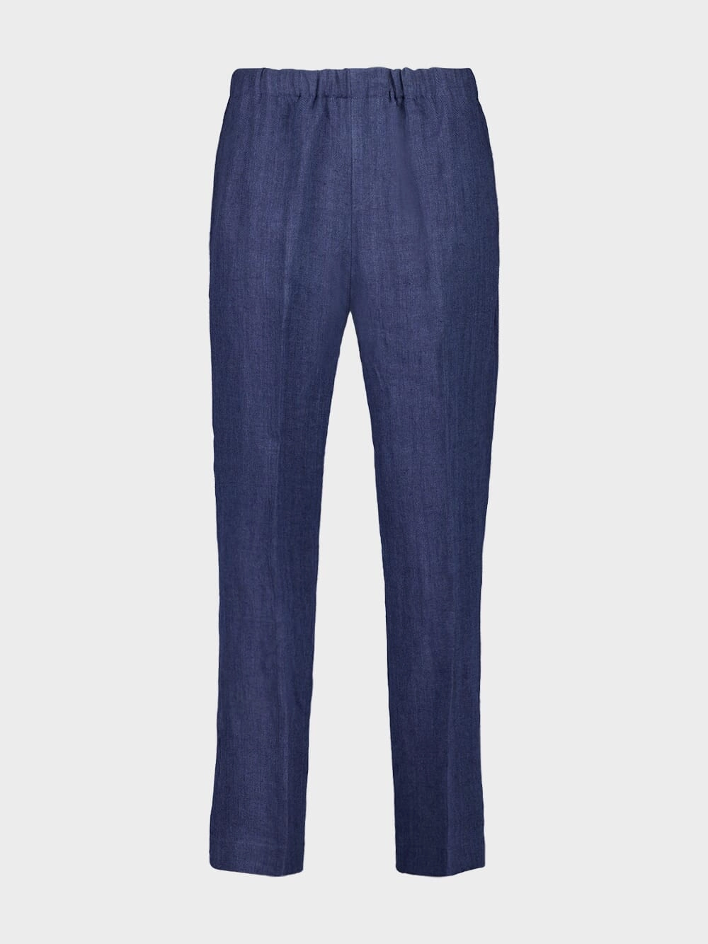 Blue Linen Straight-Leg Trousers Bottoms Mens - cheap mens shorts online