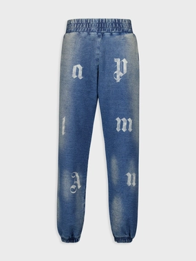 Blue Logo Washed Sweatpants Bottoms Mens - cheap mens shorts online