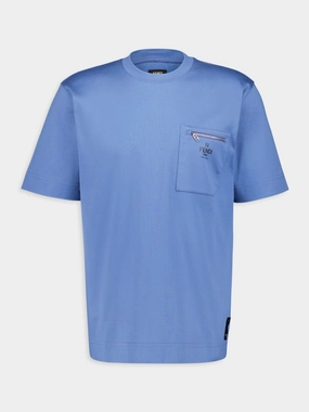 Blue Oversized T-Shirt Tops Mens - flannel shirts