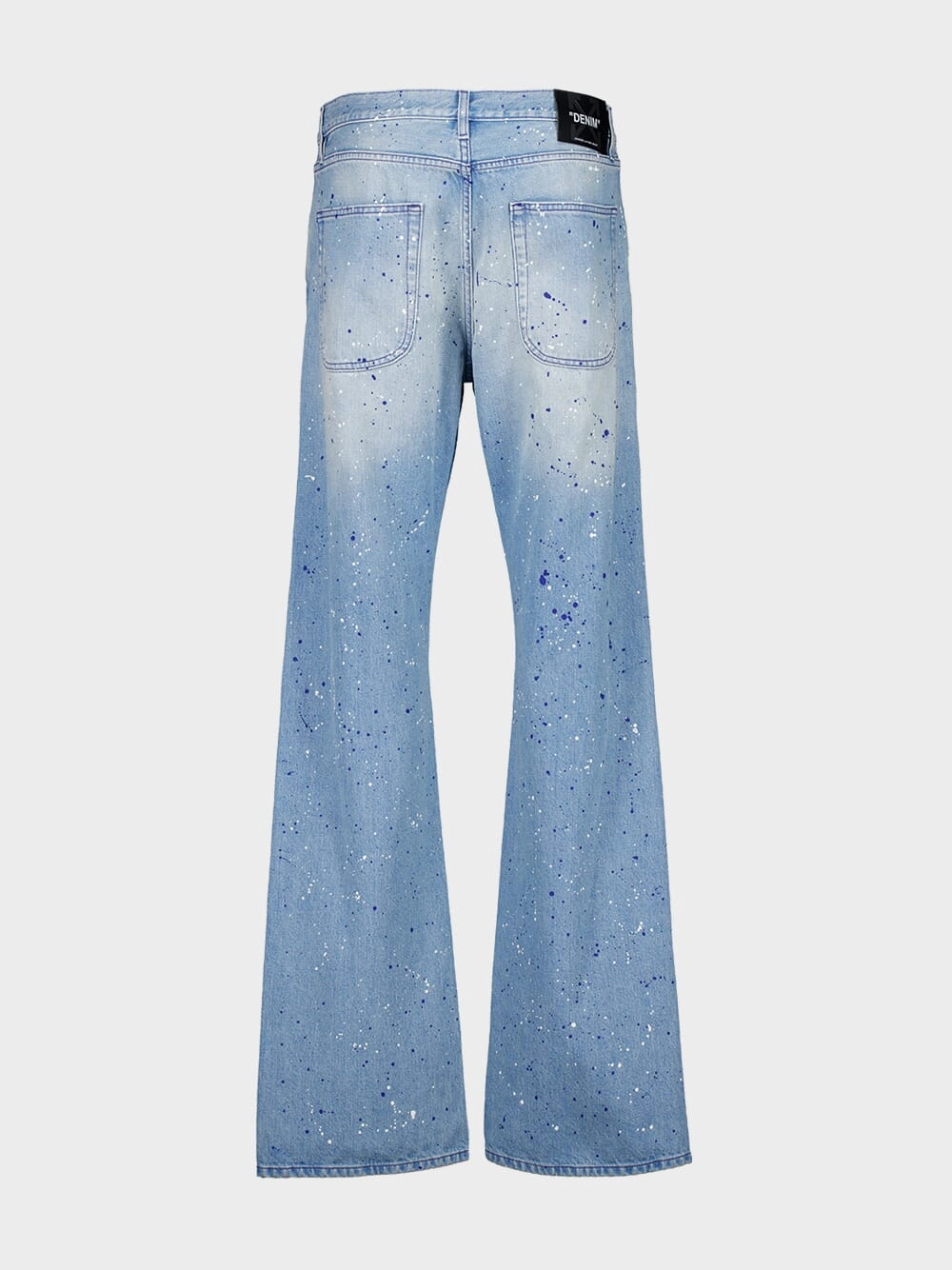 Blue Paint Effect Relaxed-Fit Jeans