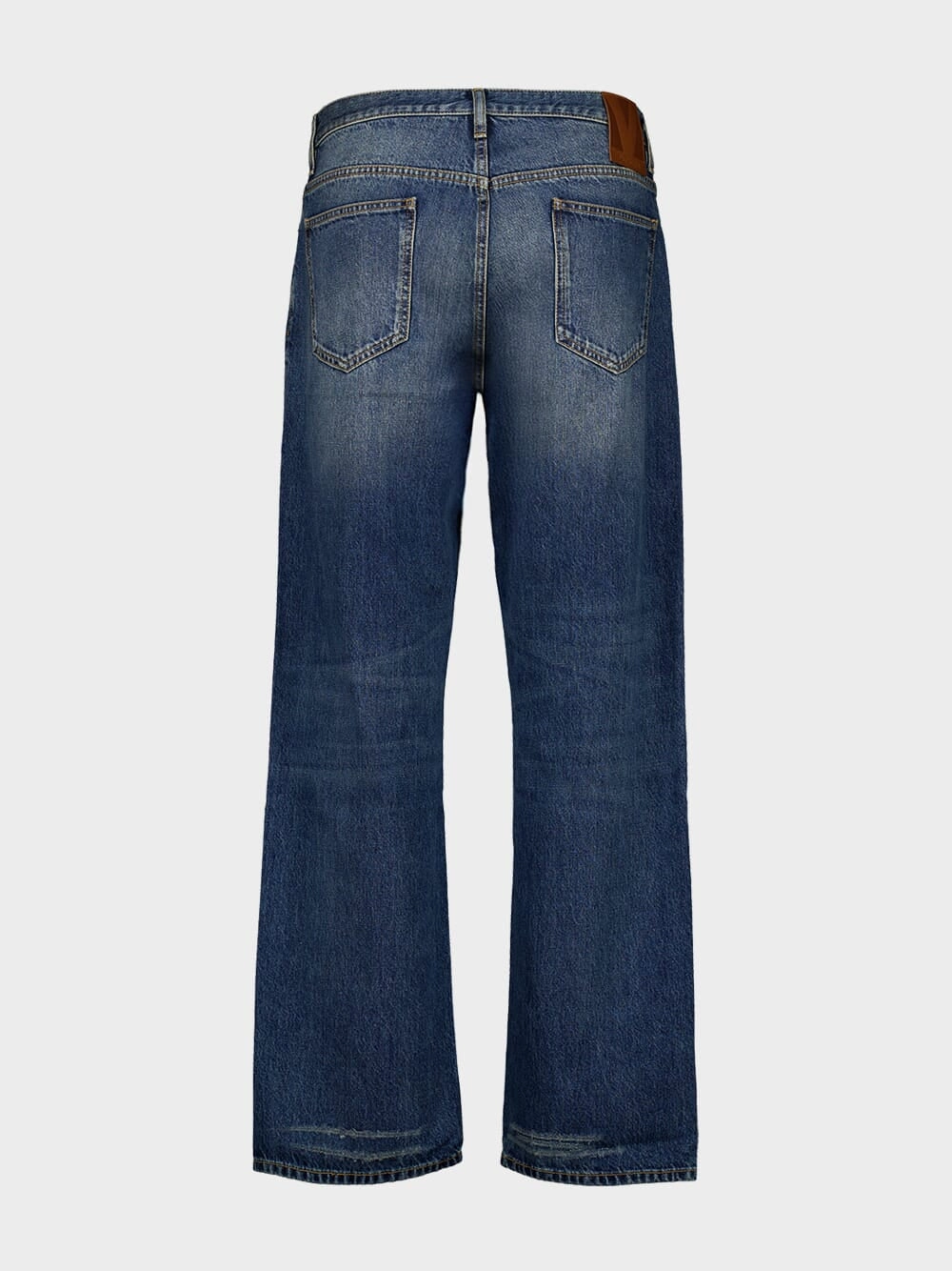 Blue Straight-Leg Jeans