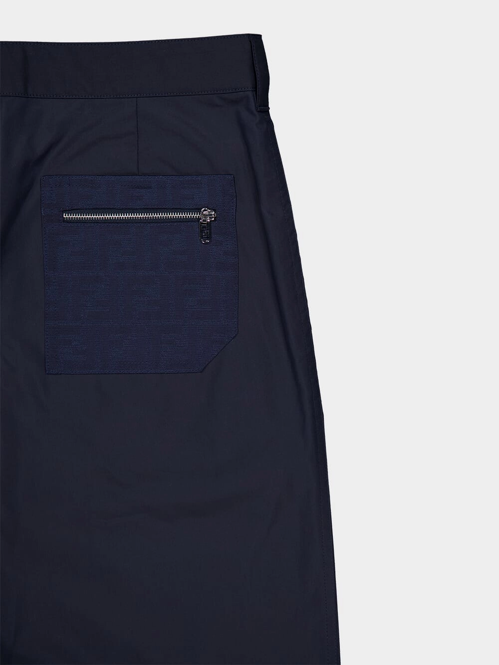 Blue Technical Cotton Trousers