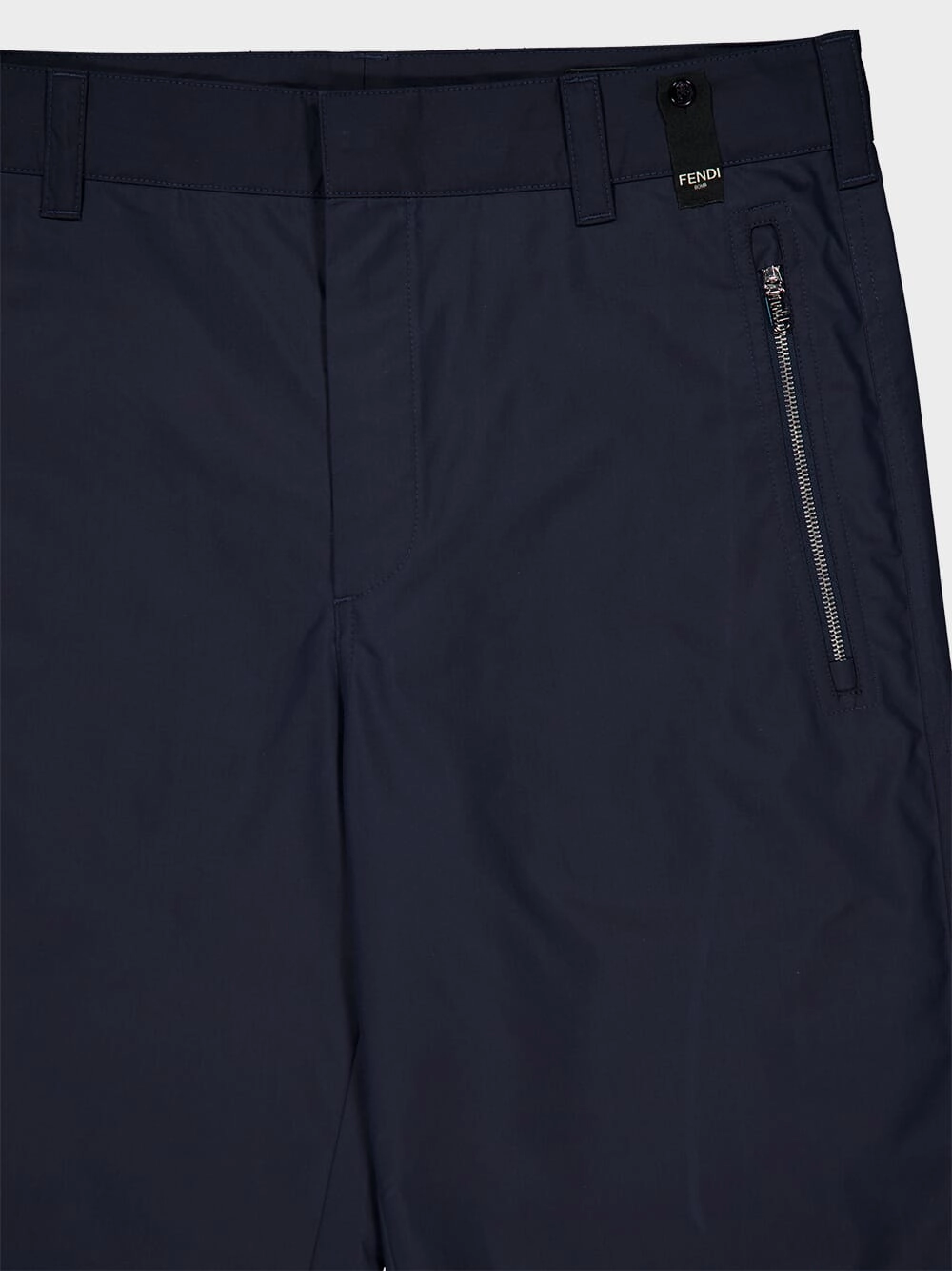 Blue Technical Cotton Trousers
