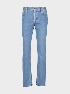Blue Washed Denim Jeans with Web Detail Bottoms Mens - cheap mens shorts online