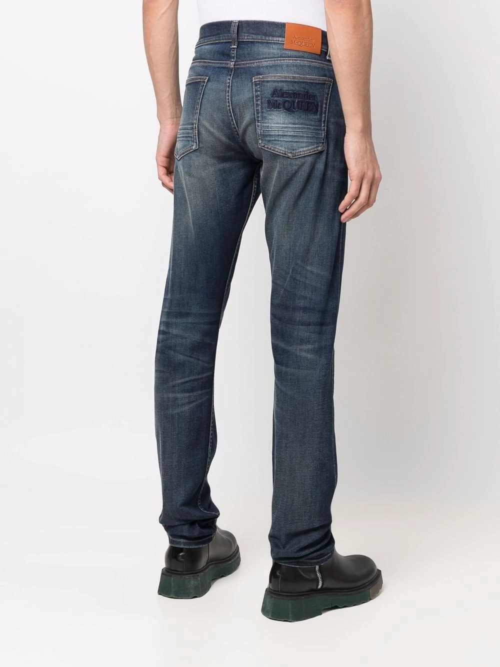 Blue Washed Straight Jeans