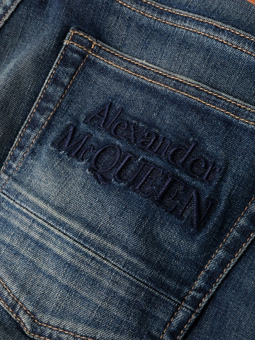 Blue Washed Straight Jeans