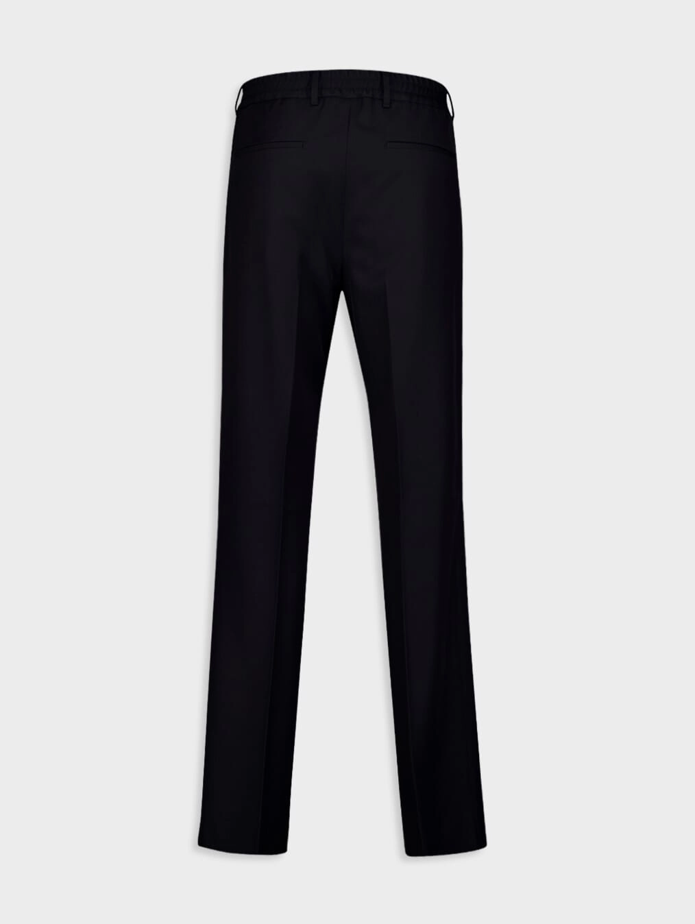 Blue Wool Cigarette Trousers