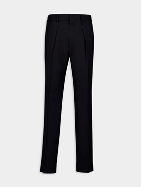Blue Wool Cigarette Trousers Bottoms Mens - cheap mens shorts online