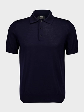Blue Wool Polo Shirt Tops Mens - men's t-shirts outlet