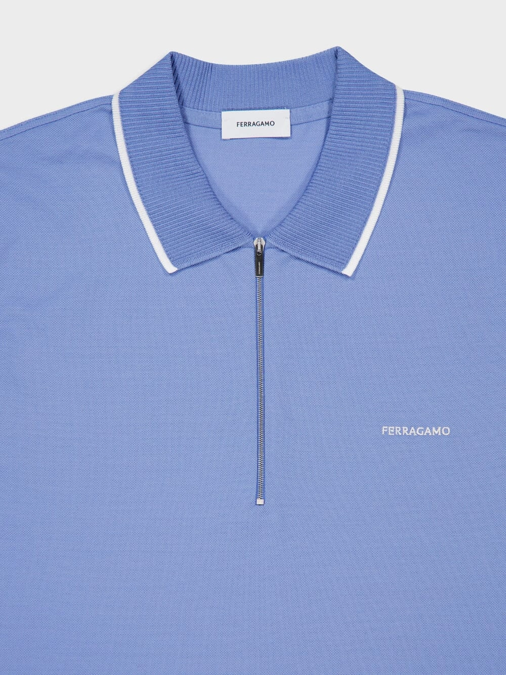 Bluette Cotton Polo with Zip Detail