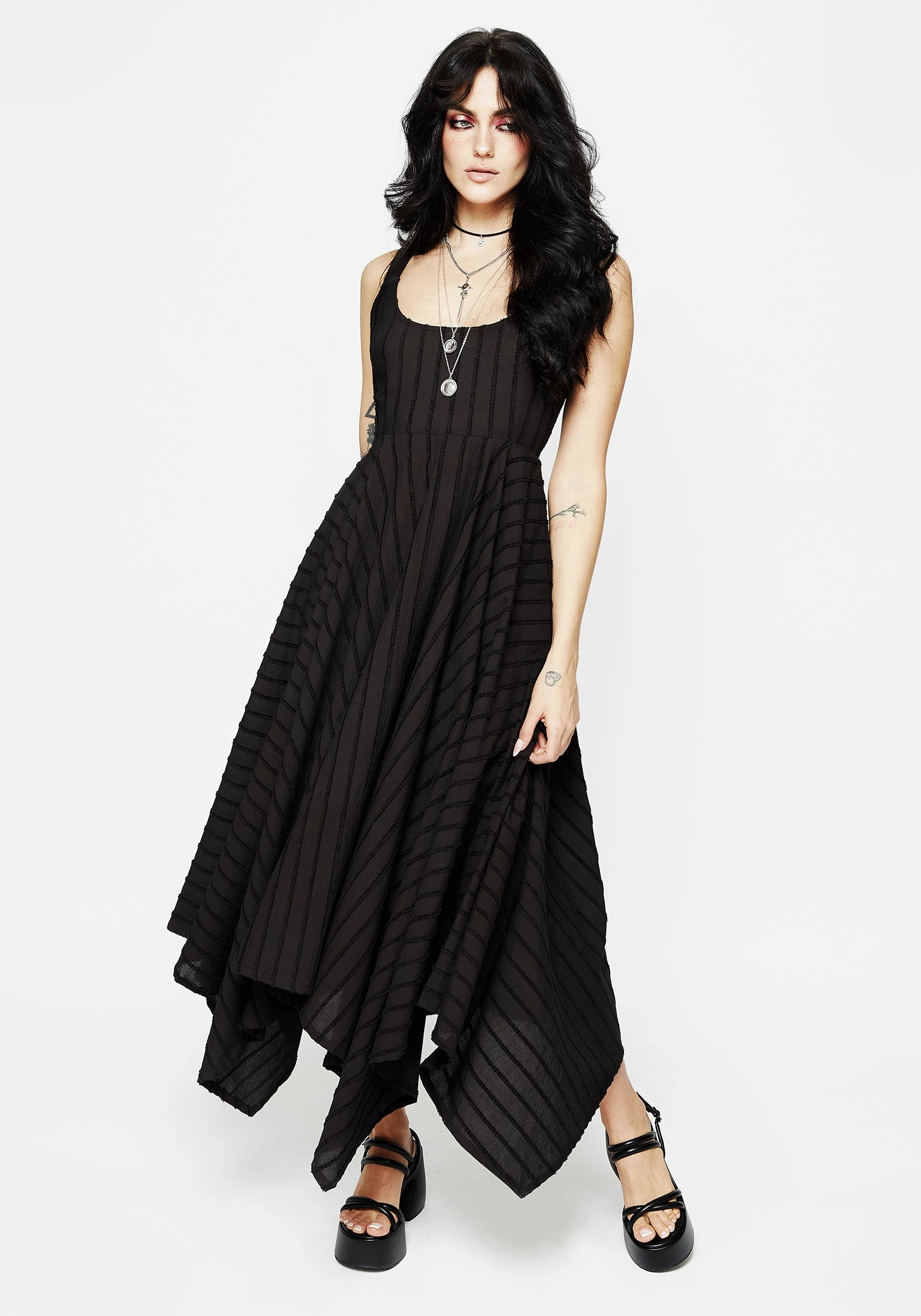 Blythe Handkerchief Hem Midaxi Dress Dresses Womens - women's dresses clearance