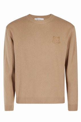 Bold Fox Head Embroidered Jumper designer sweaters outlet