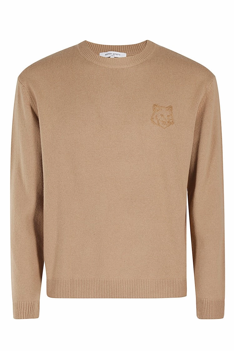 Bold Fox Head Embroidered Jumper designer sweaters outlet