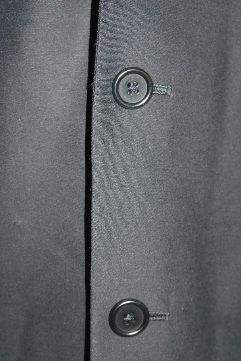 Borrelli Mens Two Button Notched Collar Blazer Jacket Black Wool