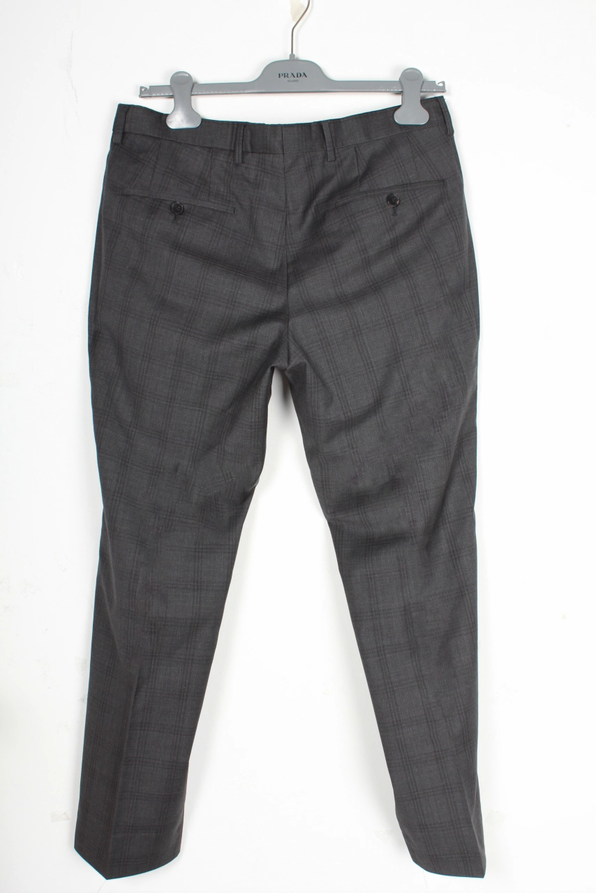 Boss by Hugo Boss Plaid Tailored Blazer and Trouser Suit Set in Grey Wool