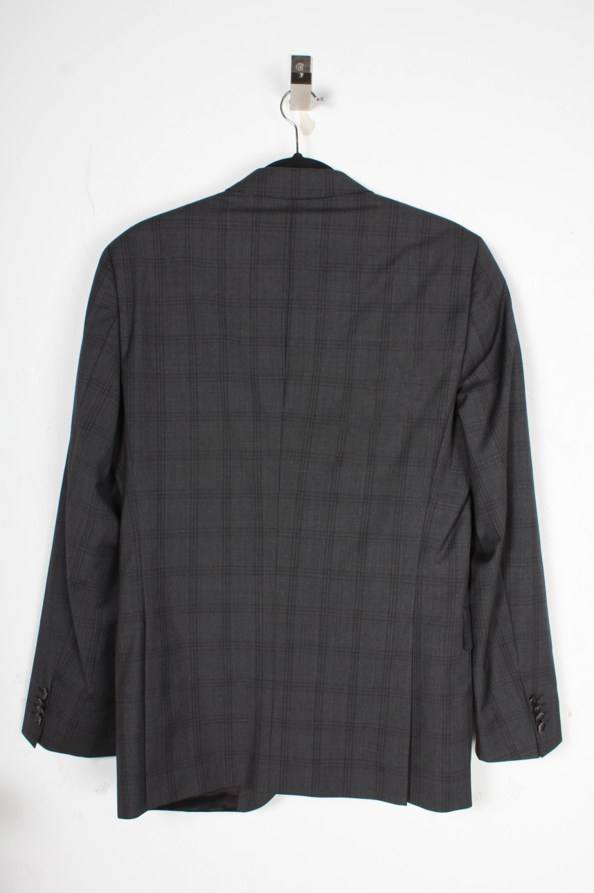 Boss by Hugo Boss Plaid Tailored Blazer and Trouser Suit Set in Grey Wool