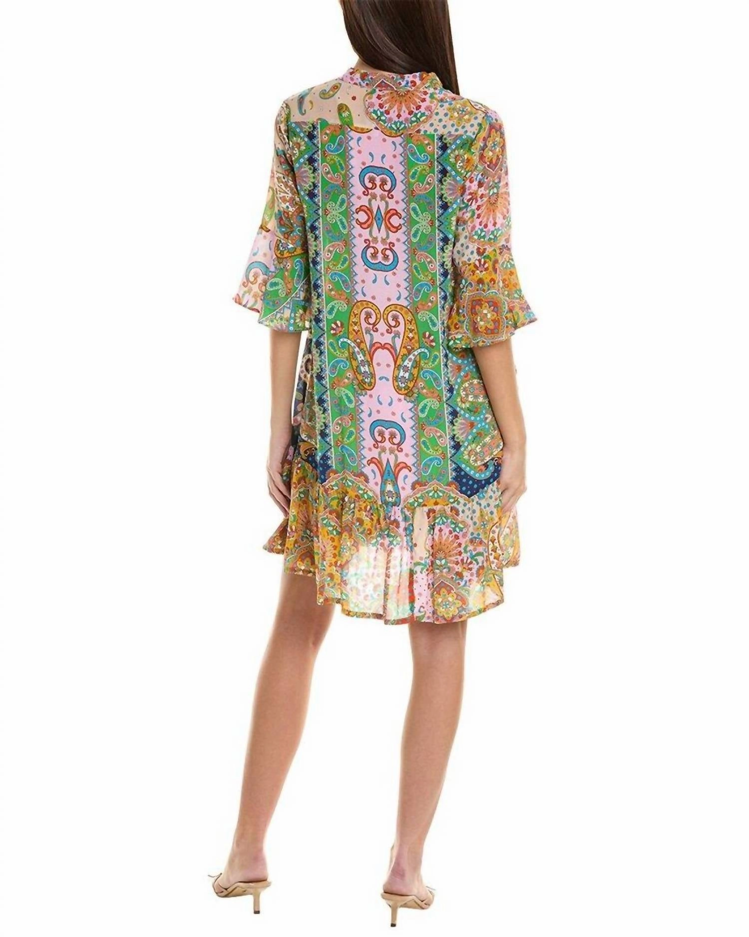 Braemar Eleon Long Sleeves Dress In Multi