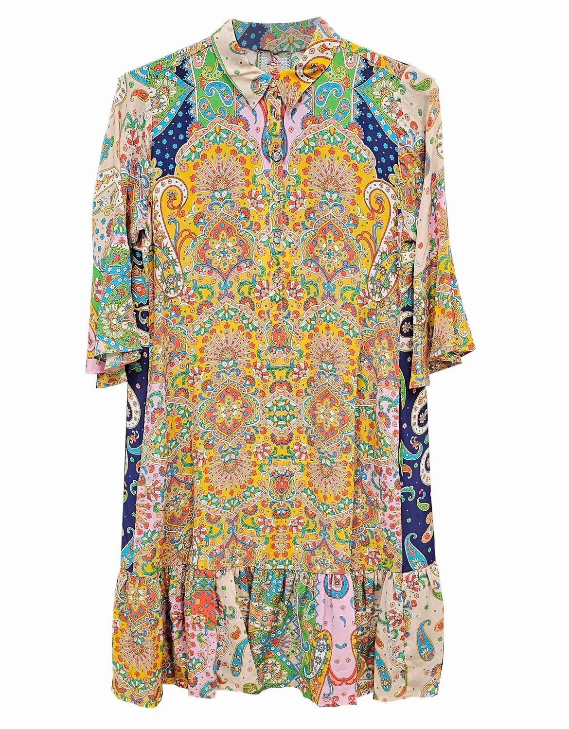 Braemar Eleon Long Sleeves Dress In Multi