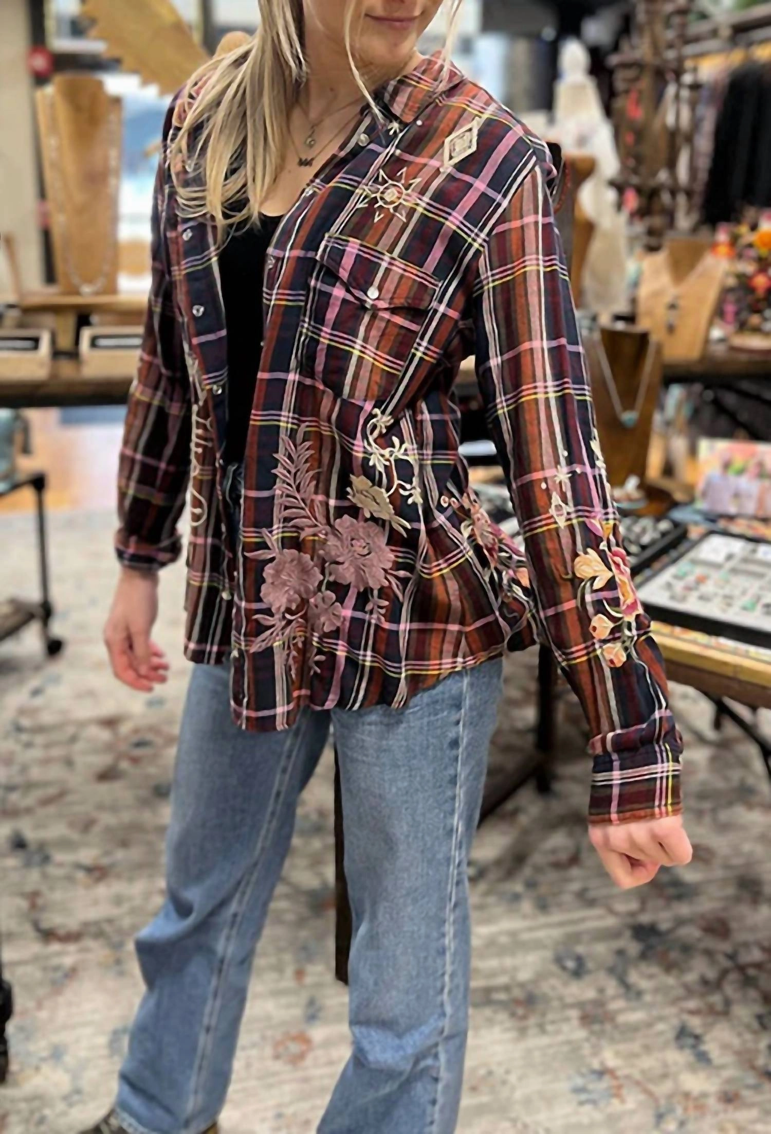 Brittany Patch Pocket Shirt In Plaid