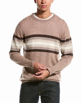 Brodie Cashmere Wool & Cashmere-Blend Blake Stripe Jumper chunky knit discount