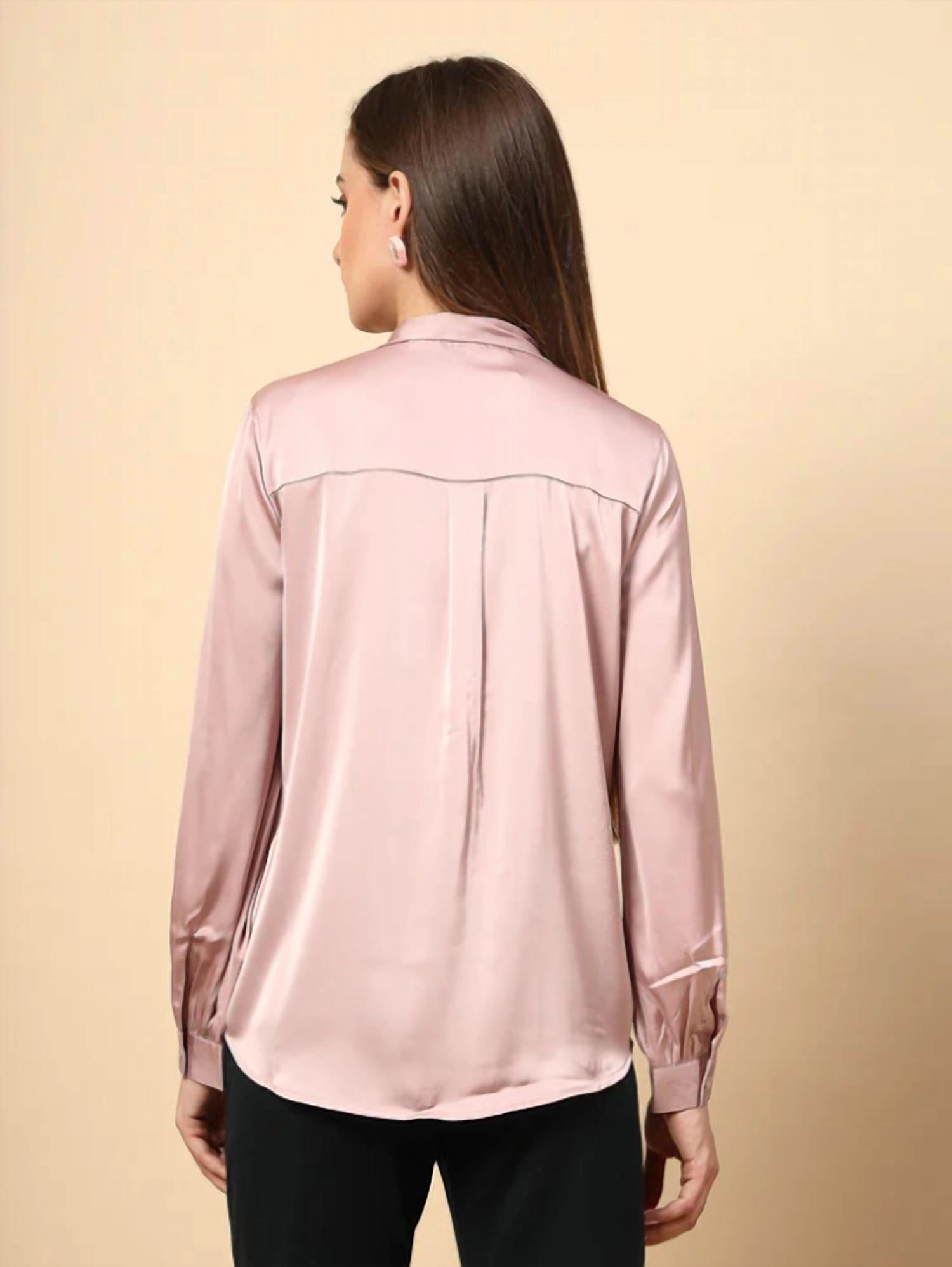 Brooke Satin Tie Top In Purple