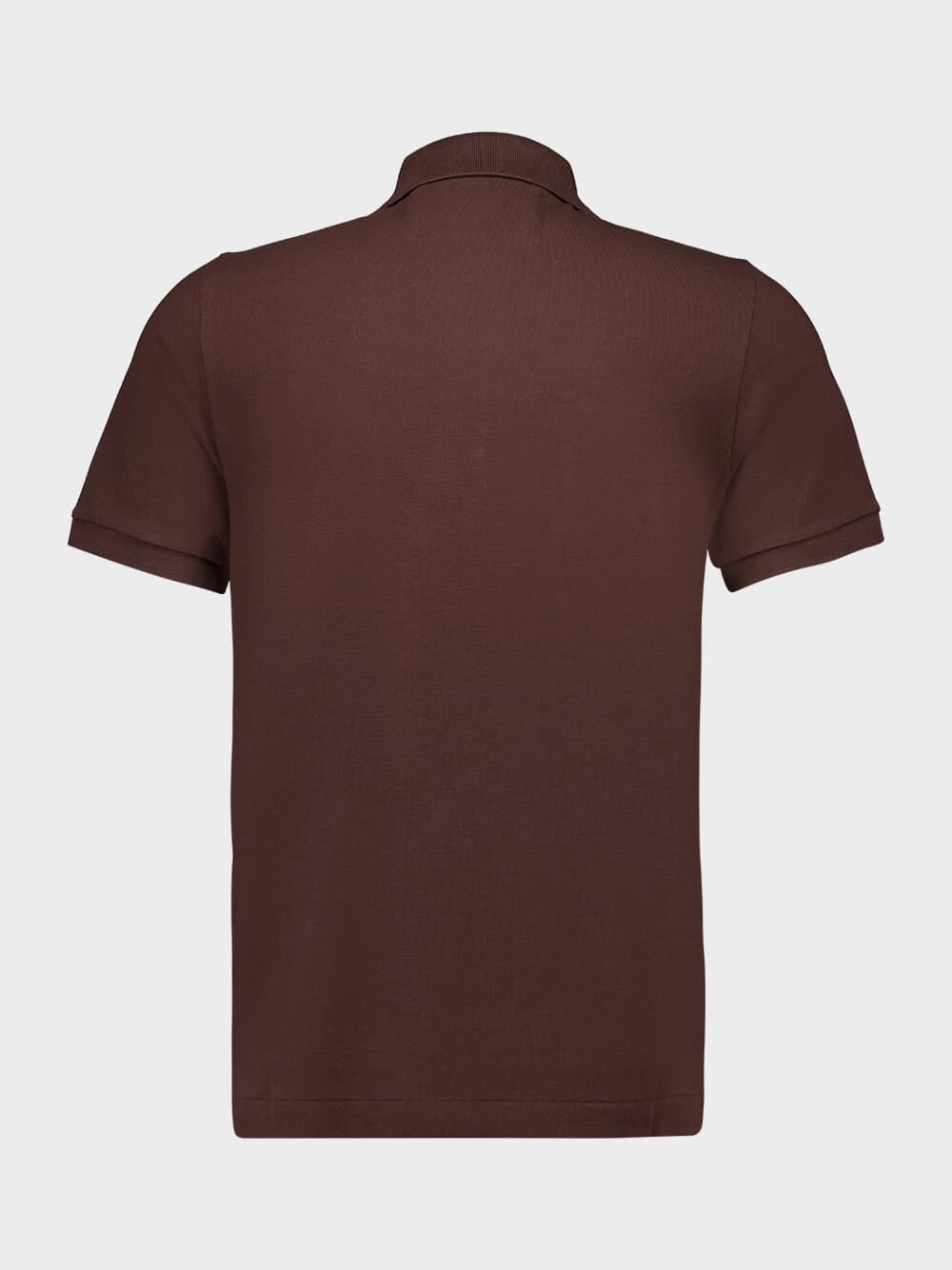 Brown Cotton Polo with VLogo Embroidery