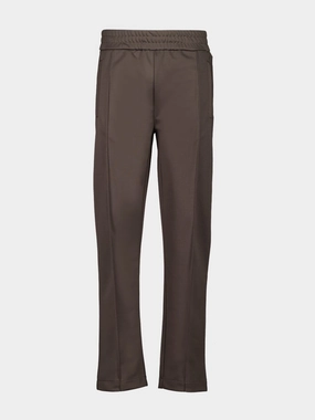 Brown Curved Logo Track Pants Bottoms Mens - cheap mens shorts online