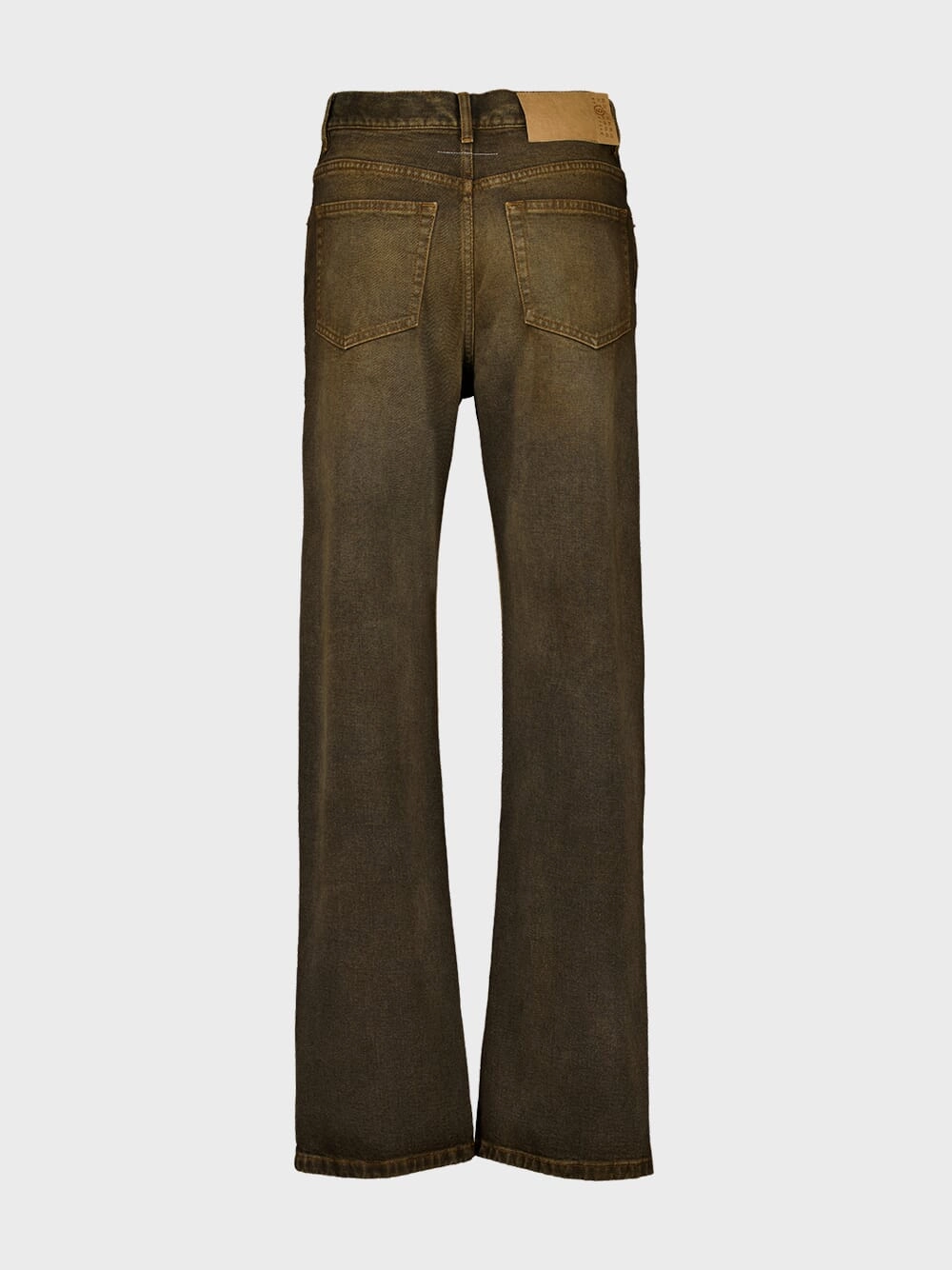 Brown Distressed 5-Pocket Cotton Jeans