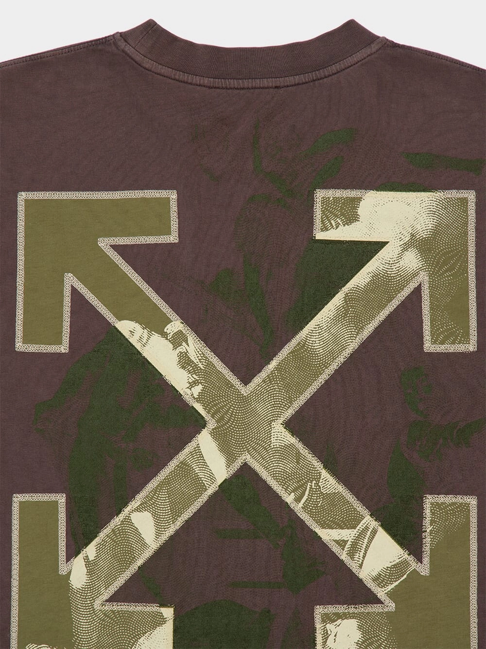 Brown Martyrdom Arrow Cotton T-Shirt