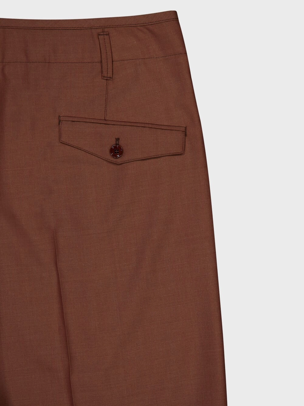 Brown Pleated Pants