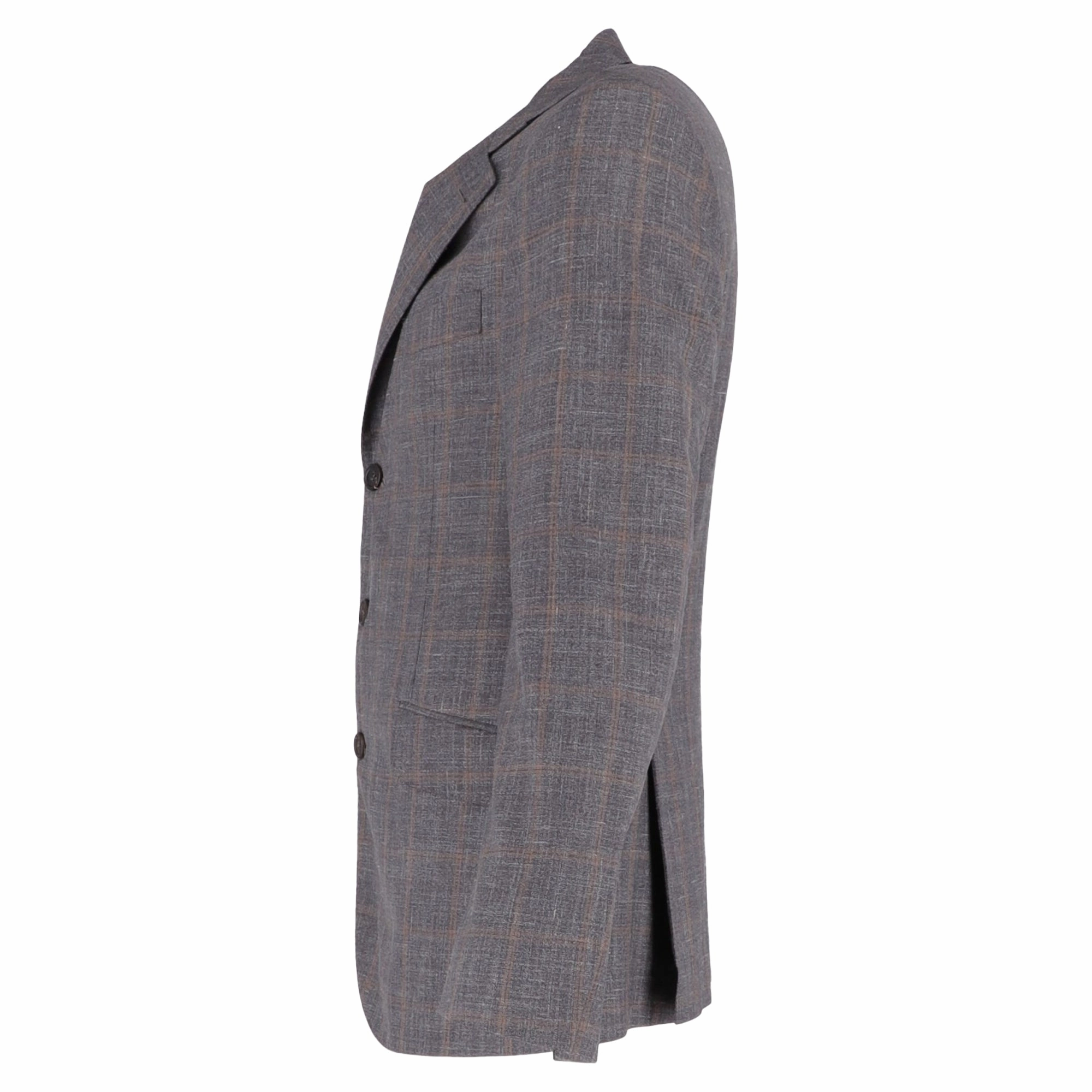 Brunello Cucinelli Plaid Blazer in Grey Wool