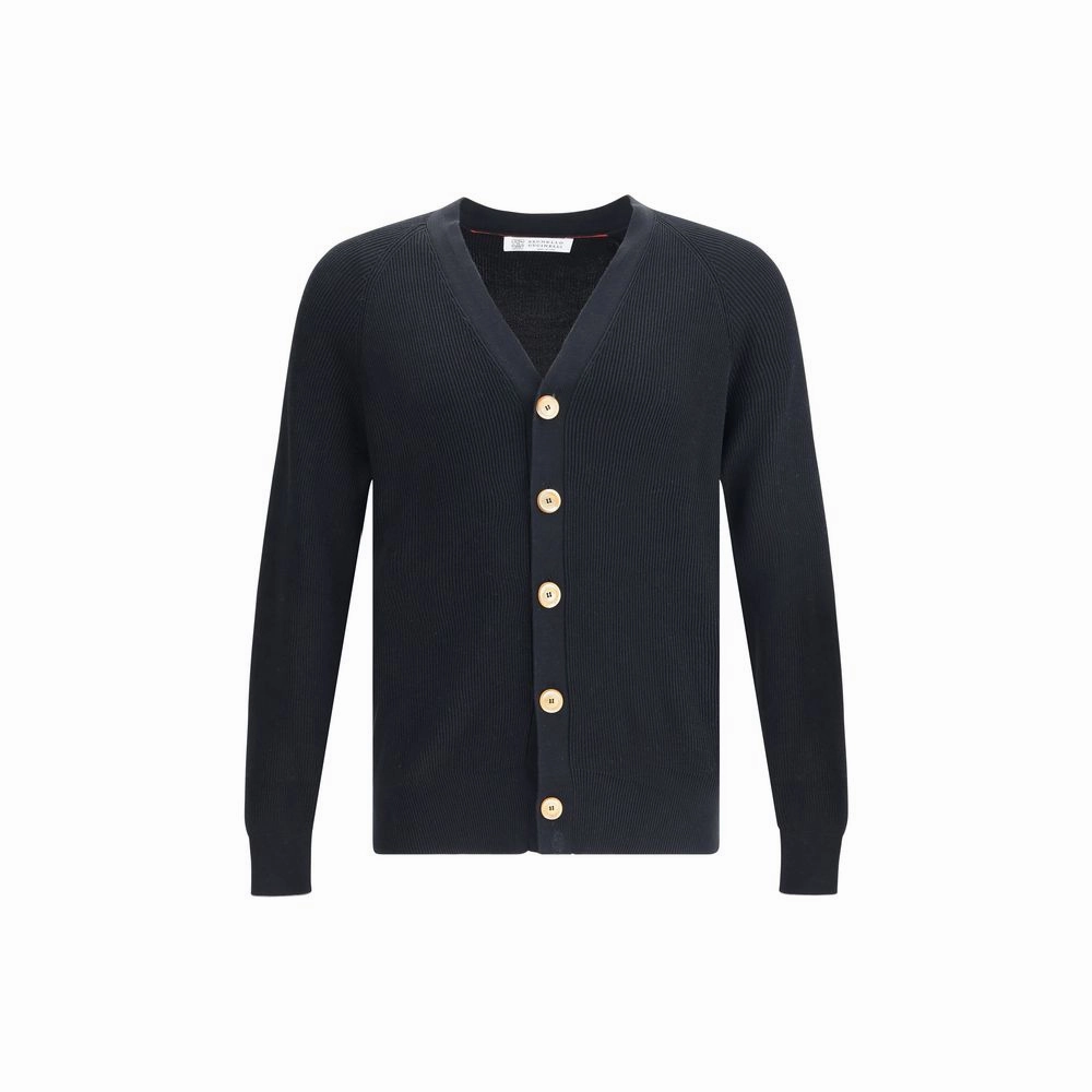 Brunello Cucinelli Ribbed Men's Cardigan knit sweaters cheap