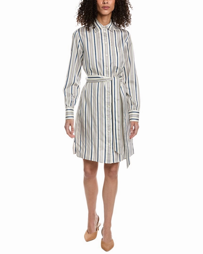 Burberry Striped Silk Shirtdress