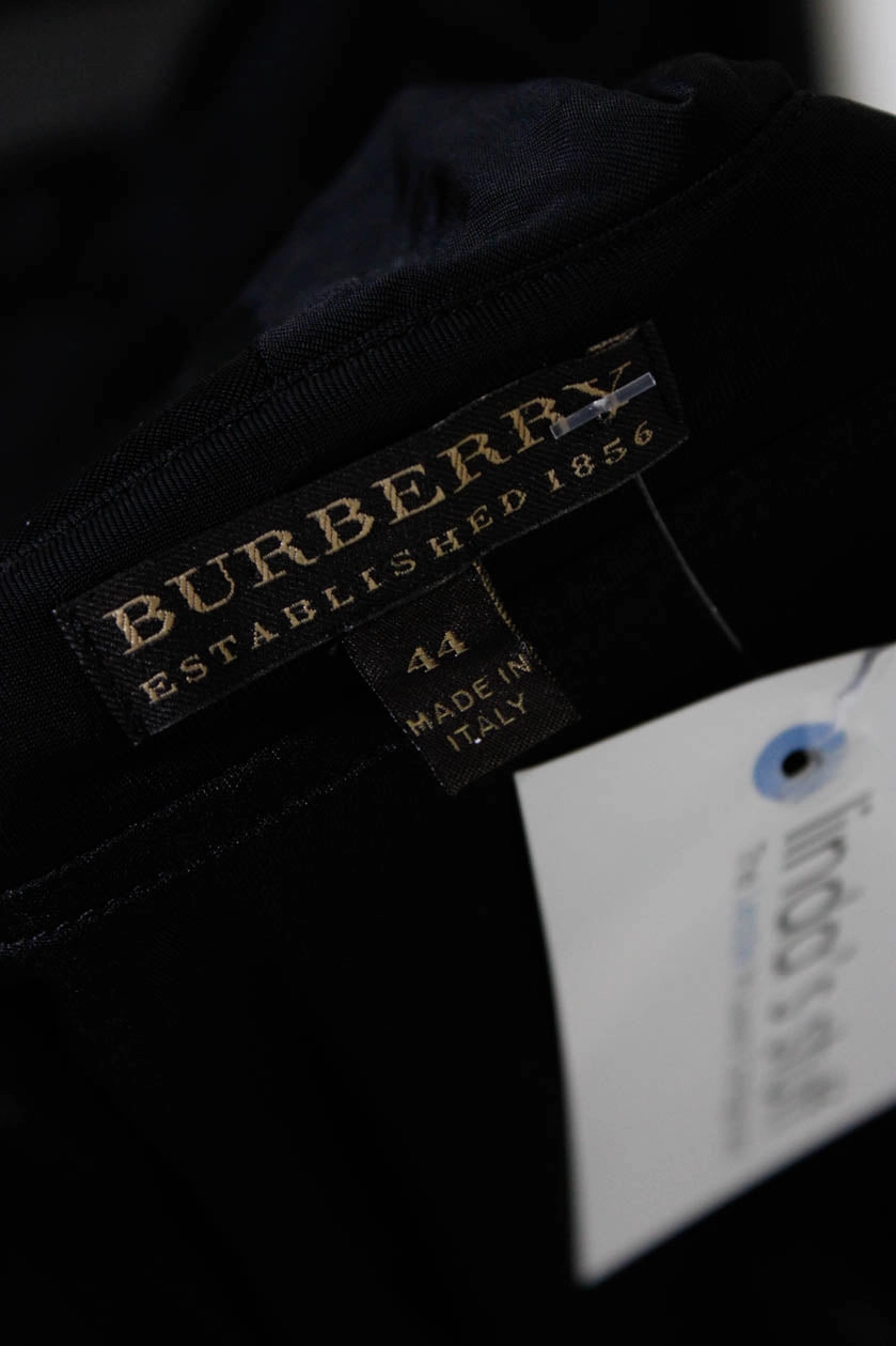 Burberry Womens Jersey Knit V-Neck Sleeveless Knee-Length Dress Black
