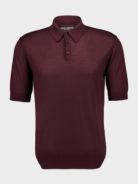 Burgundy Short Sleeve Cashmere Polo Tops Mens - men's t-shirts outlet