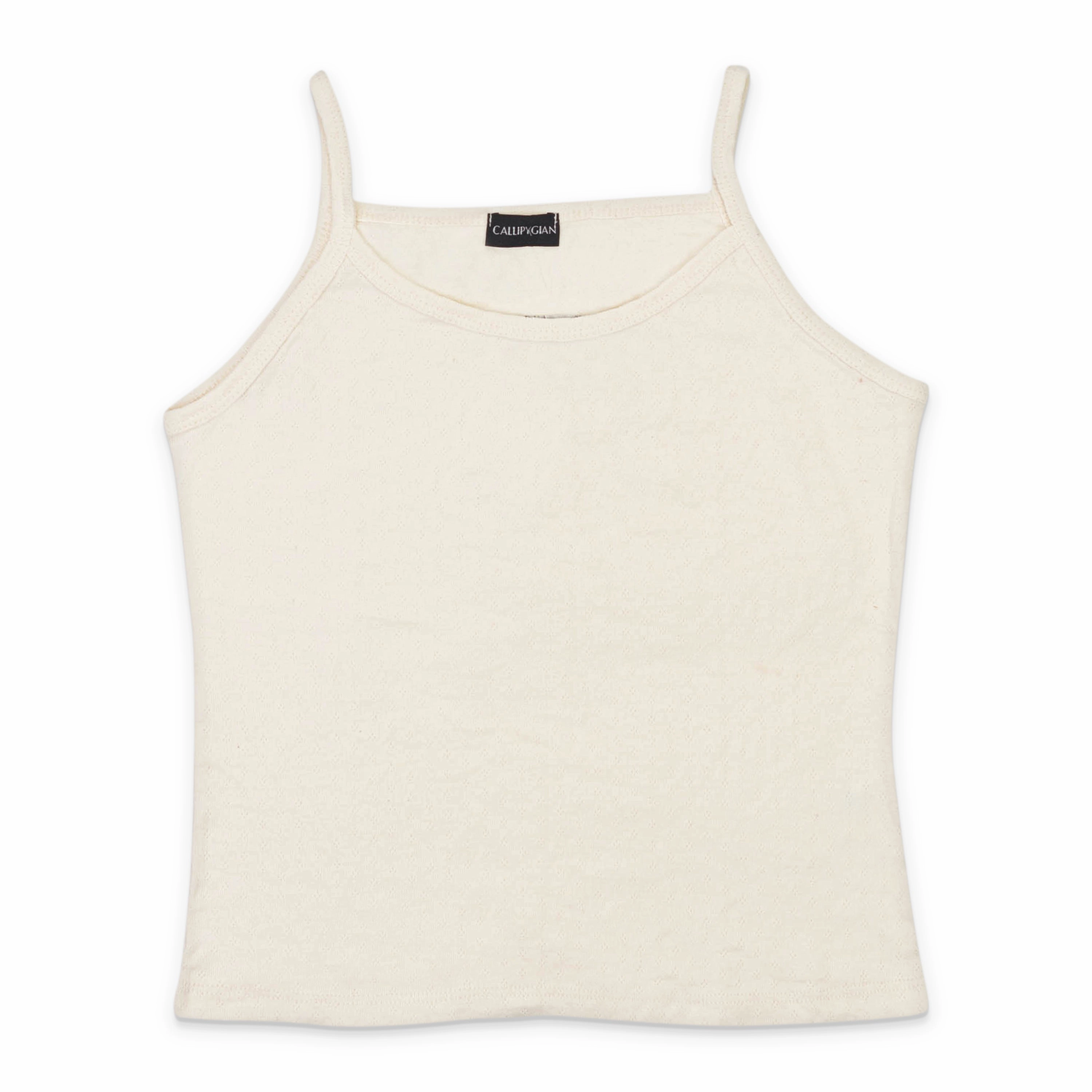 CALLIPYGIAN POINTELLE CREAM TANK