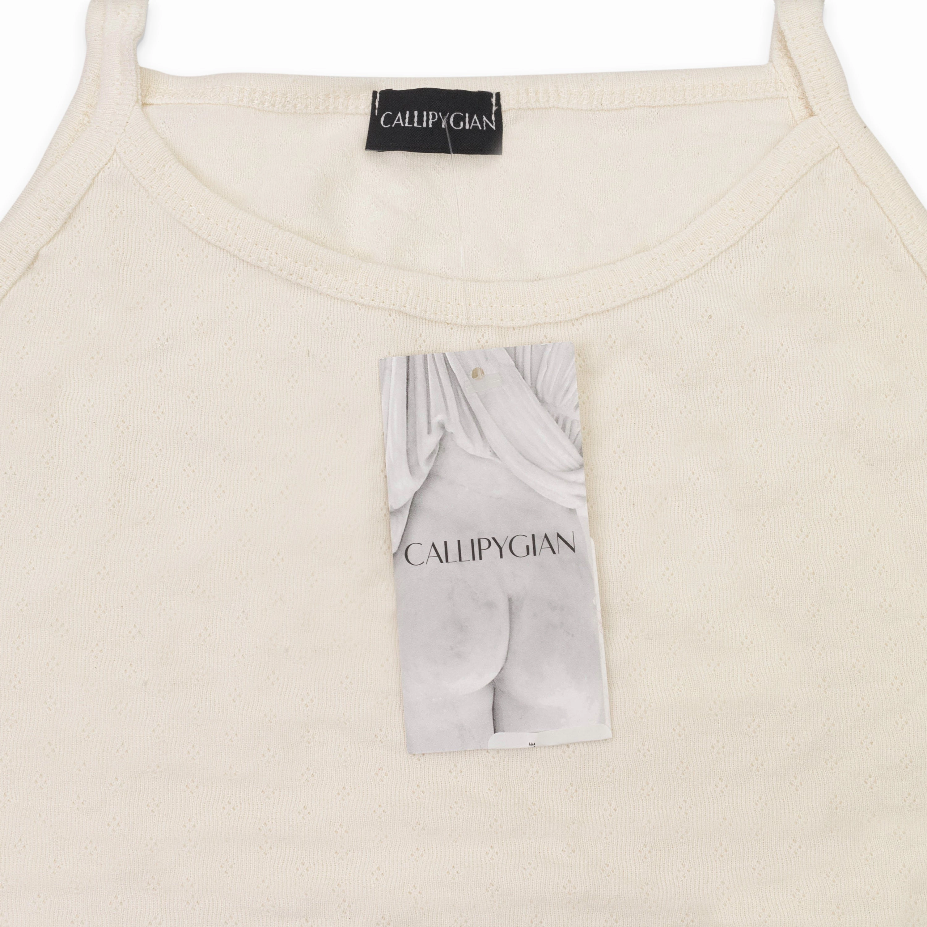 CALLIPYGIAN POINTELLE CREAM TANK