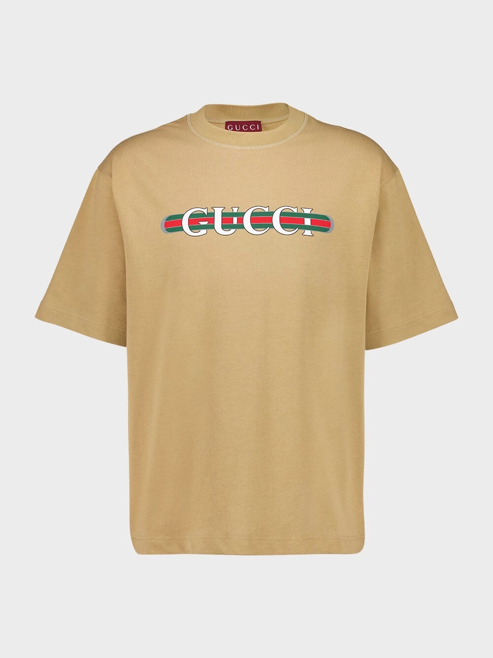 Camel Printed Cotton Jersey T-Shirt Tops Mens - flannel shirts