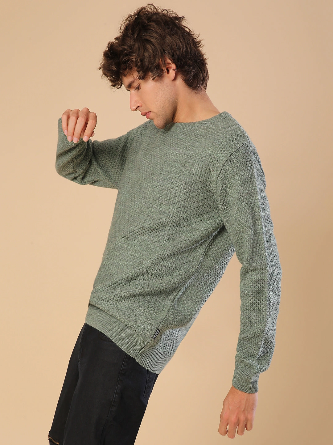 Campus Sutra Men Solid Full Sleeve Stylish Casual Sweaters